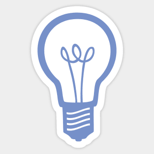 Blue Light Bulb Sticker